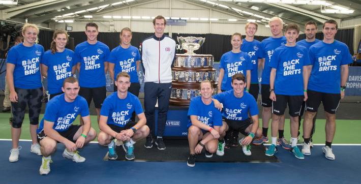Andy Murray in the Scottish Tennis Centre