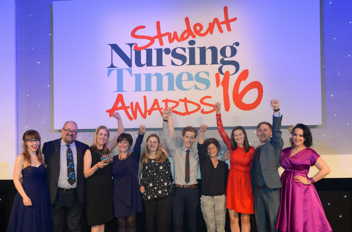 Students at the student nursing times awards 2016