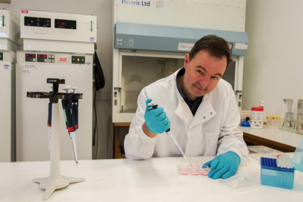 Dr Manfred Weidmann in a lab