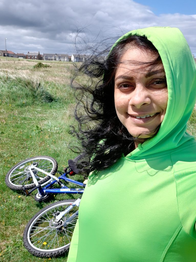 Priya Rawal outdoor on bike